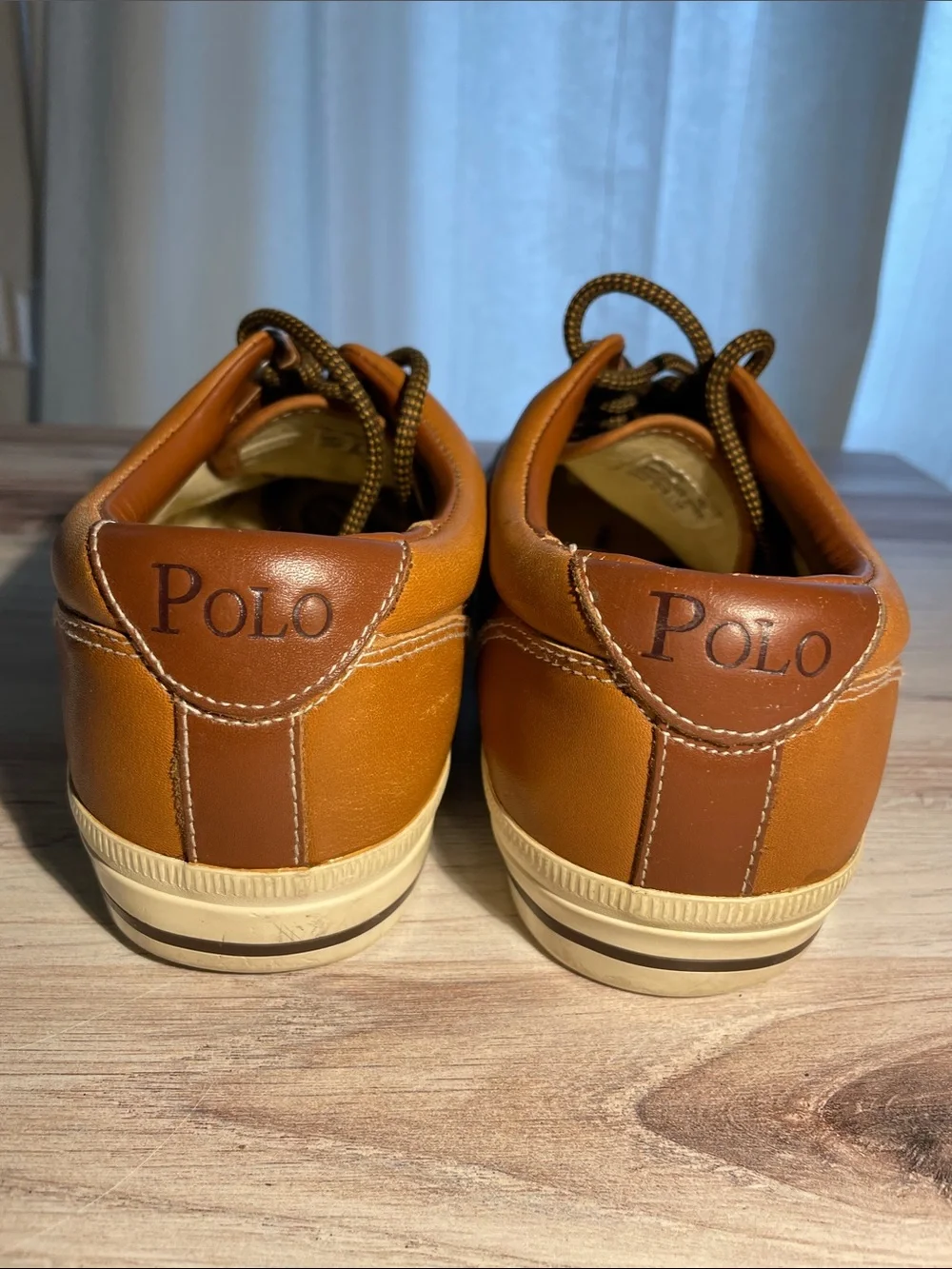Polo by Ralph Lauren Tan Leather Boat Shoes